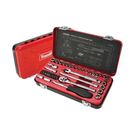ToolPRO Socket Set 1/4" Drive Metric/SAE 48 Piece