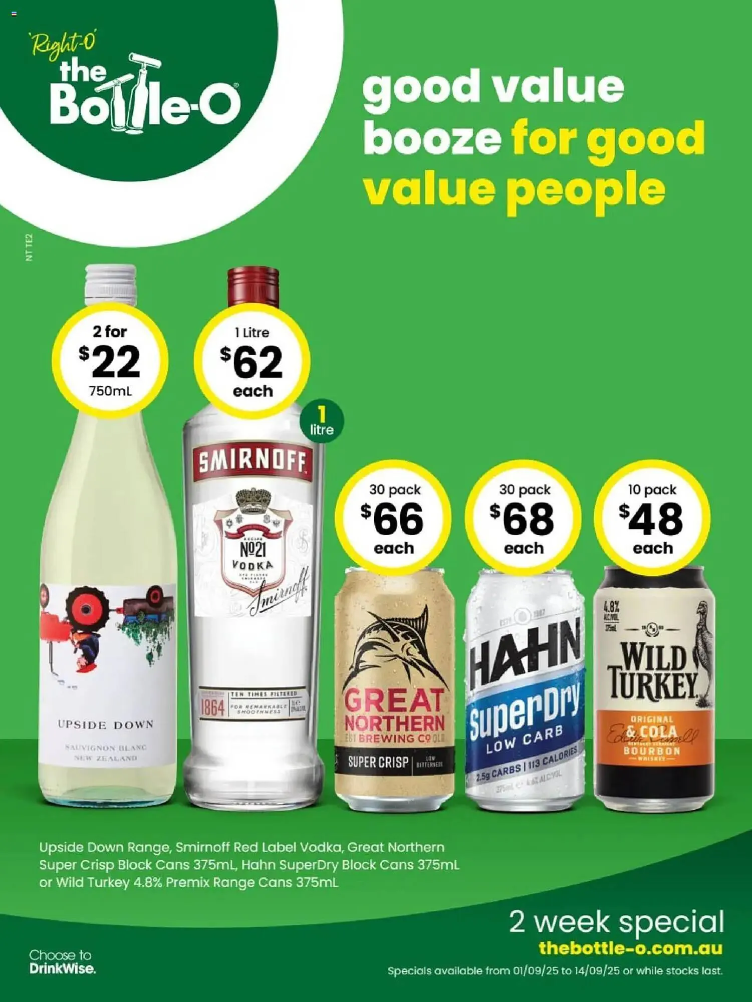 The Bottle O catalogue - Catalogue valid from 1 September to 14 September 2025 - page 1