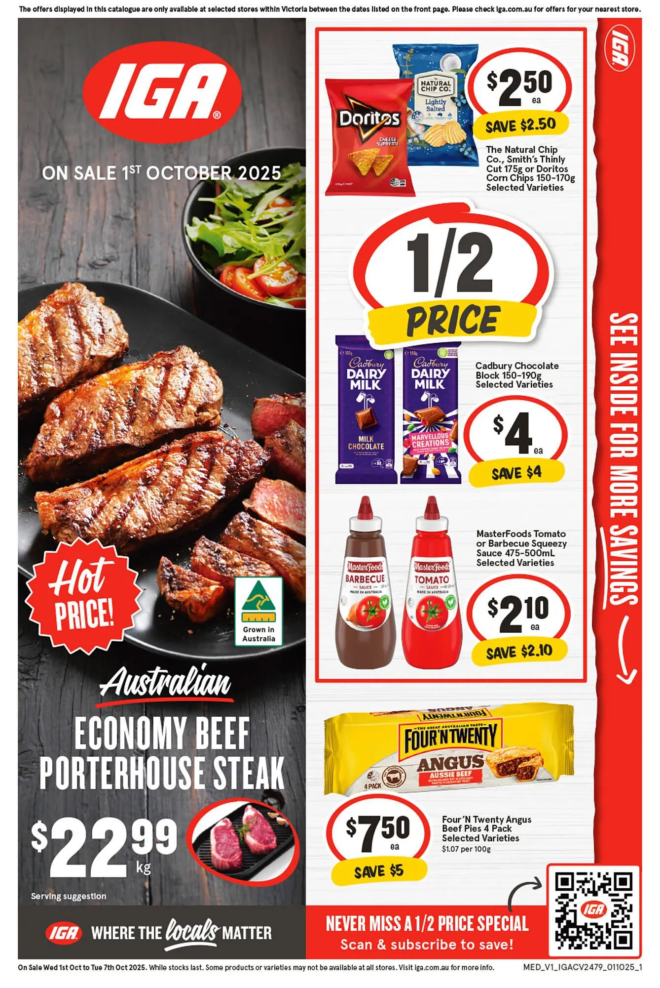 IGA catalogue - Catalogue valid from 1 October to 7 October 2025 - page 1