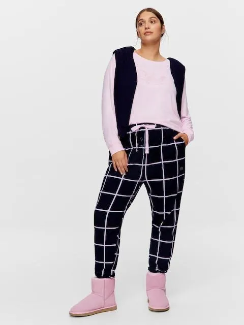 P.A. Plus Windowpane Check Waffle Pj Pant