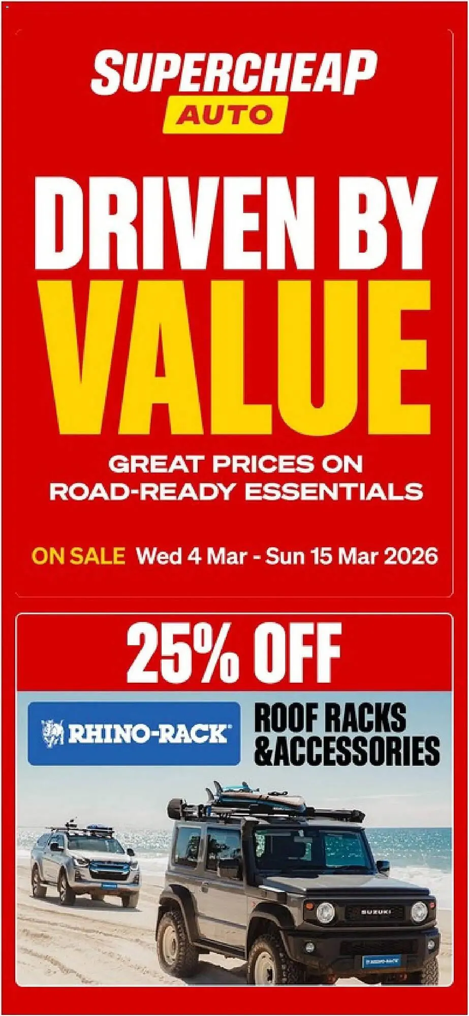 SuperCheap Auto catalogue - Catalogue valid from 4 March to 15 March 2026 - page 1