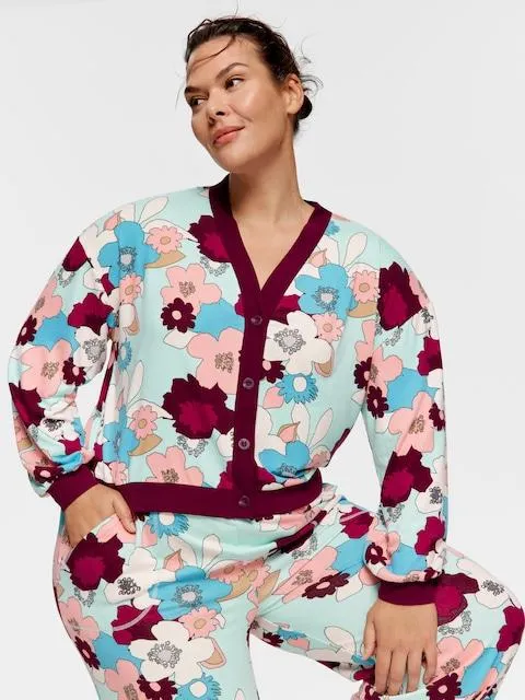 P.A. Plus Plush Floral Cardi