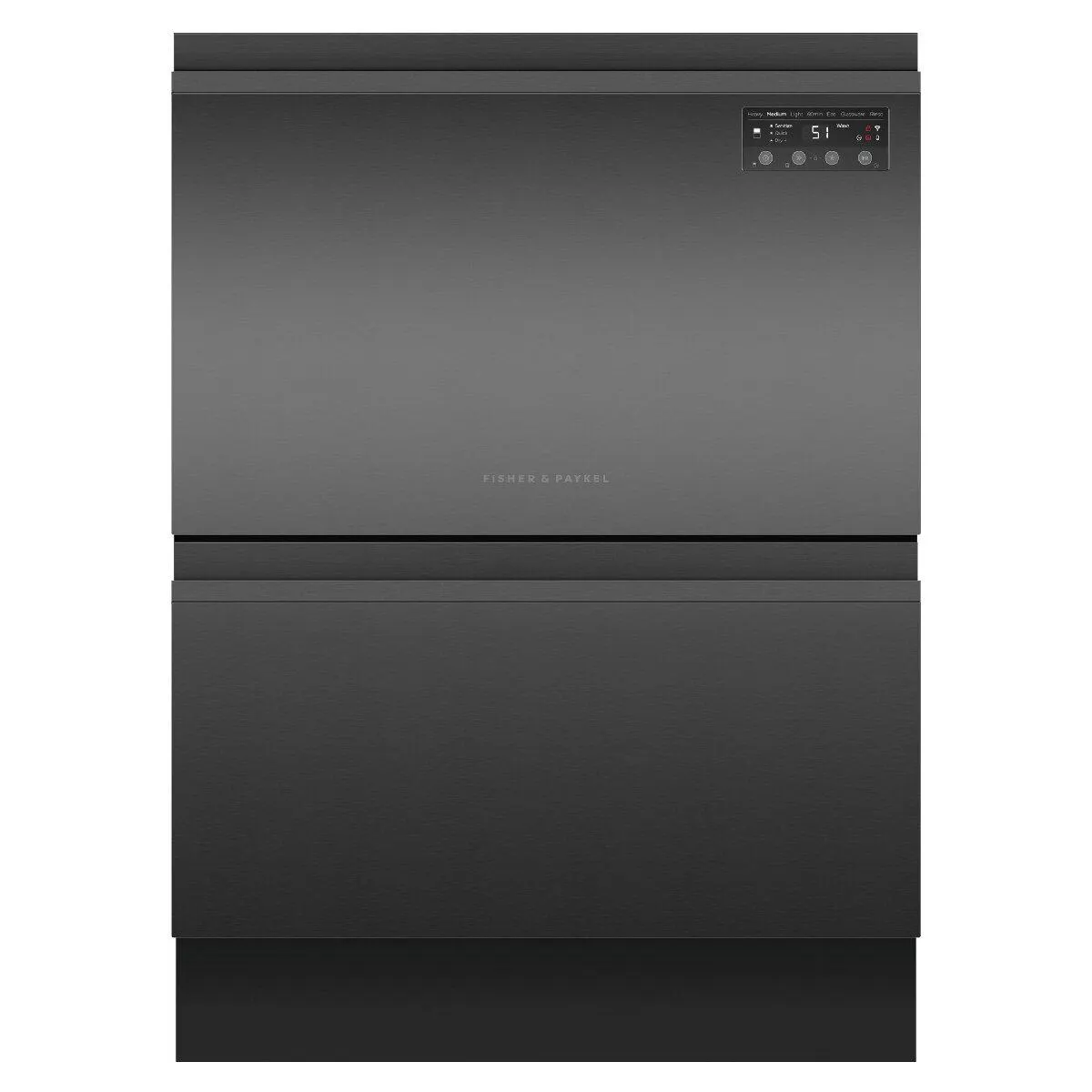 Fisher & Paykel Built-Under Double DishDrawer Dishwasher - Black Stainless Steel DD60D2NB9