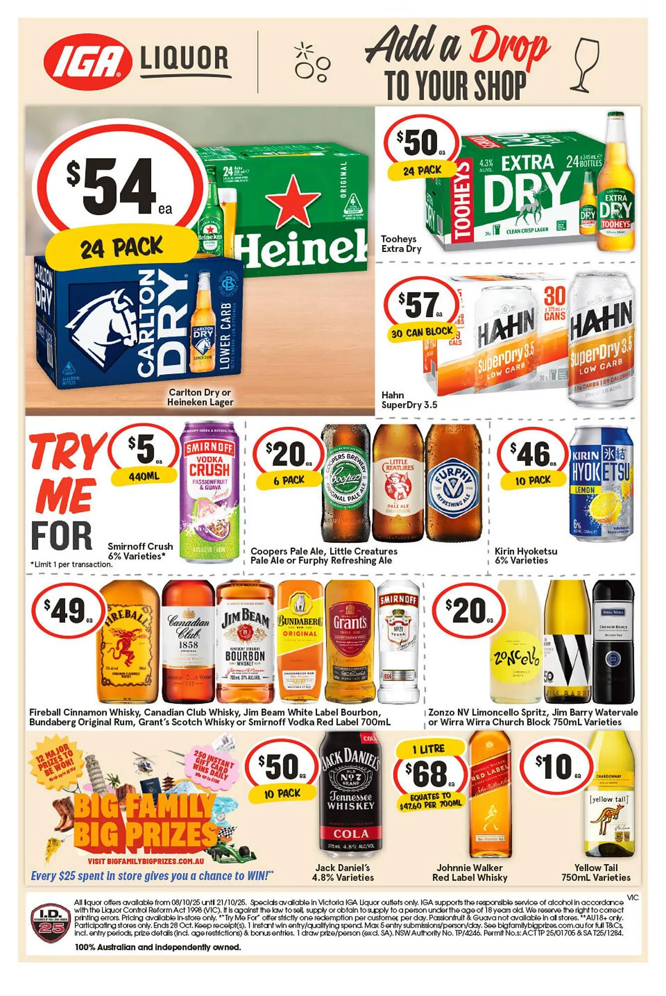 IGA Liquor catalogue - Catalogue valid from 8 October to 14 October 2025 - page 1