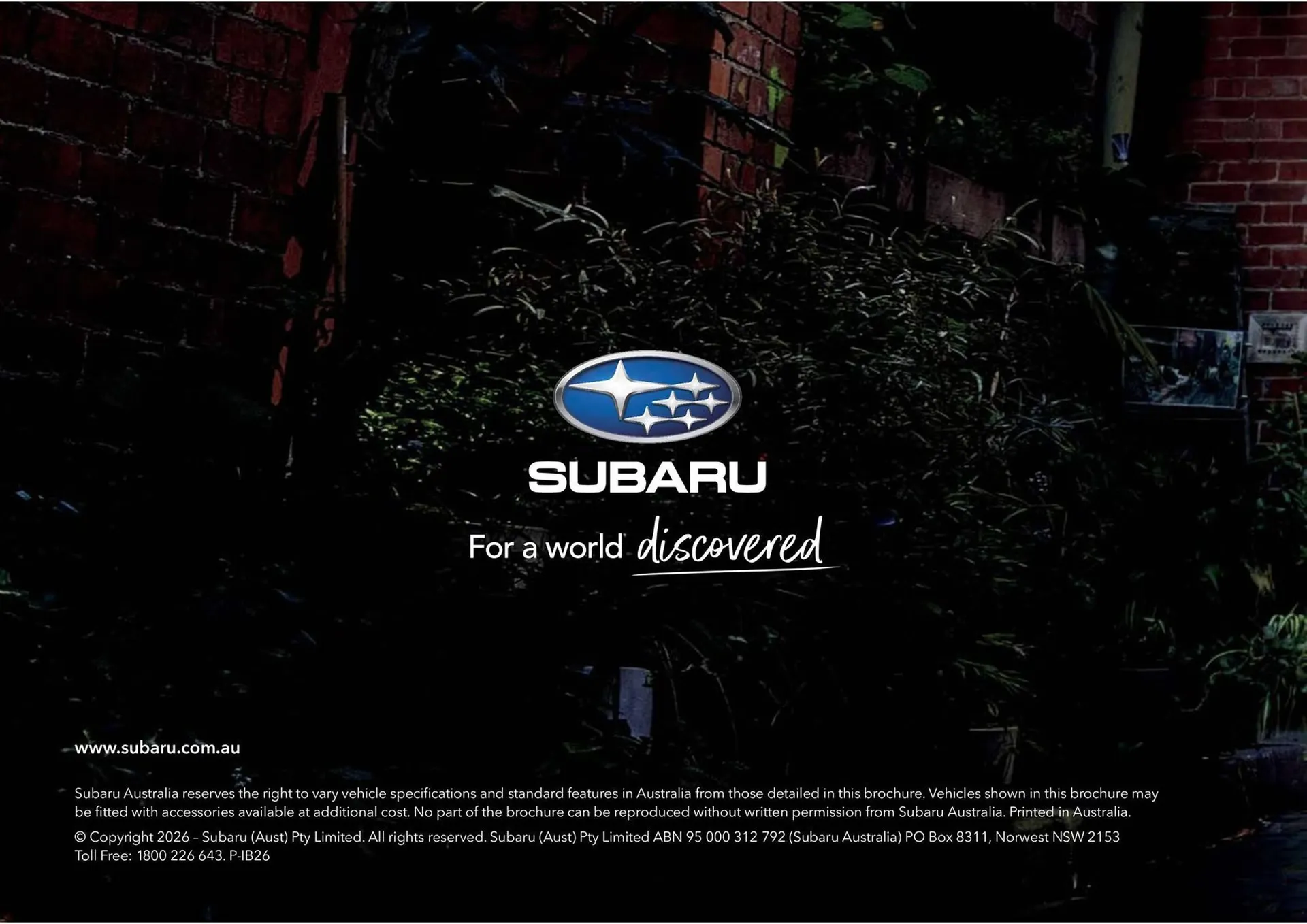 Subaru catalogue - Catalogue valid from 3 March to 31 December 2026 - page 52
