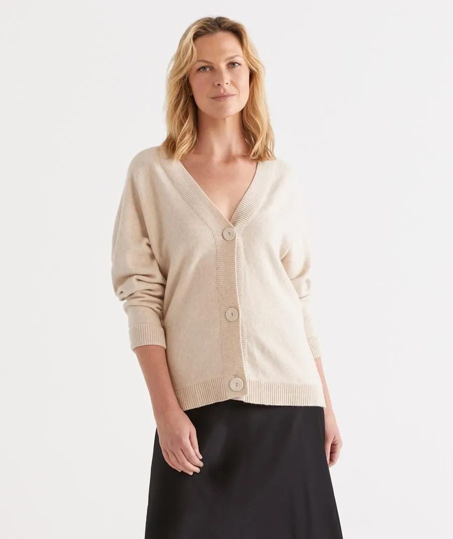 V NECK CARDIGAN