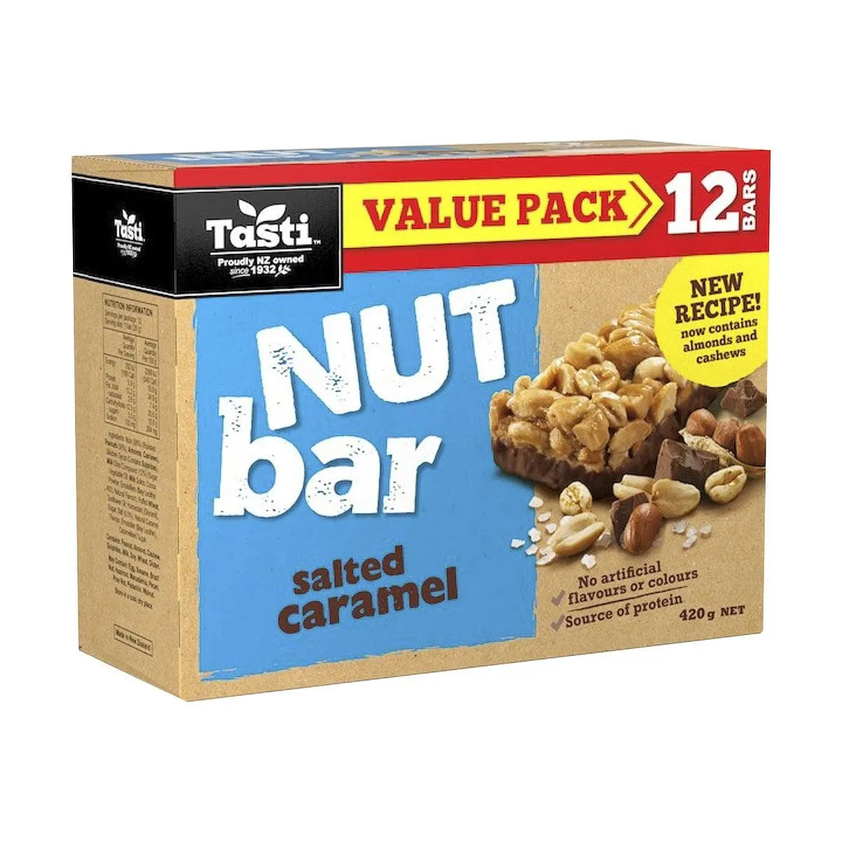 Tasti Salted Caramel Nut Bars 420g 12pk