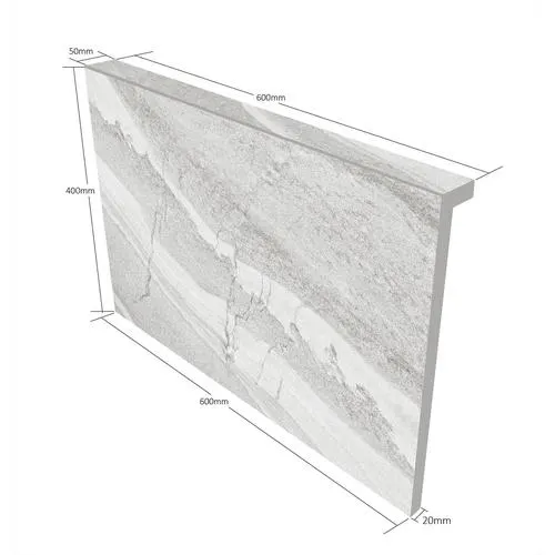 Horizon Grey Textured L Coping 50mm Drop (Pkt of 2)