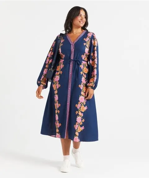 SIENNA PRINTED MIDI DRESS