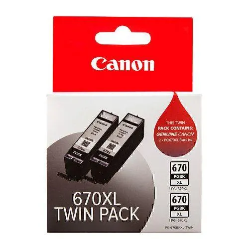 CANON 670XL TWIN PACK BLACK