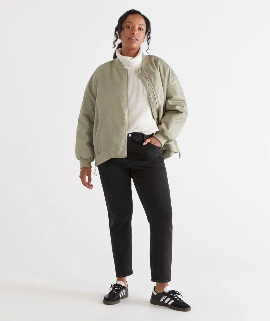 Australian Cotton Relaxed Washed Black Jean