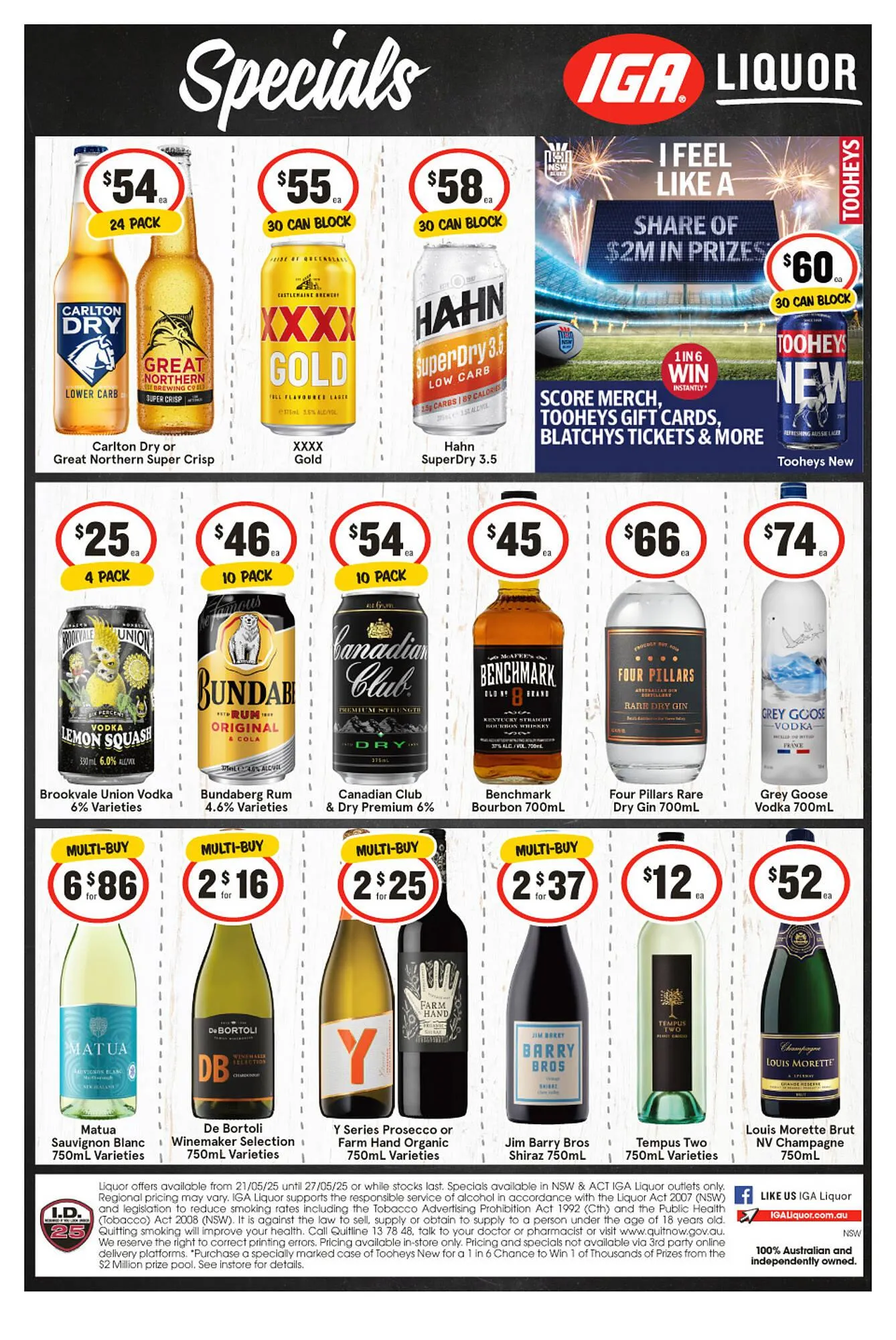 IGA Liquor catalogue - Catalogue valid from 21 May to 27 May 2025 - page 1