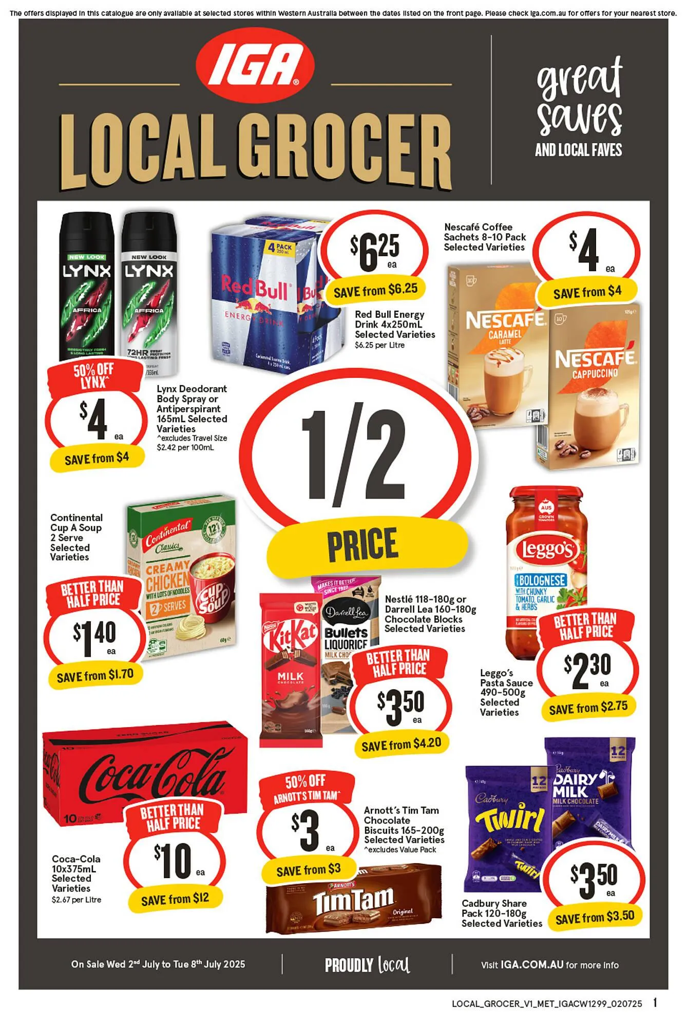 IGA catalogue - Catalogue valid from 2 July to 8 July 2025 - page 1