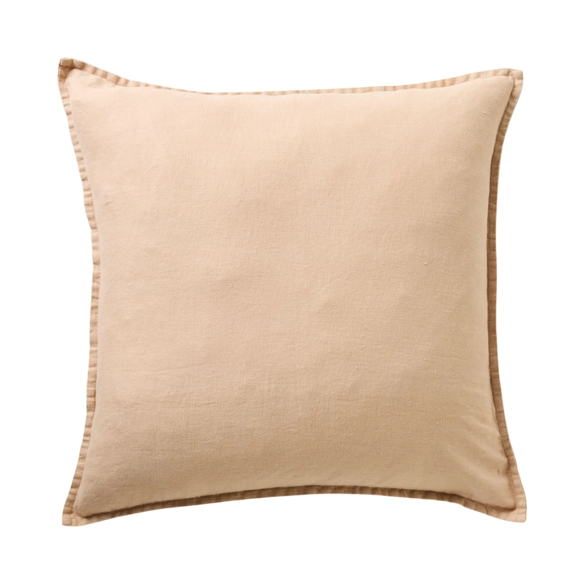 Hamptons French Linen Cushion Latte 50x50cm