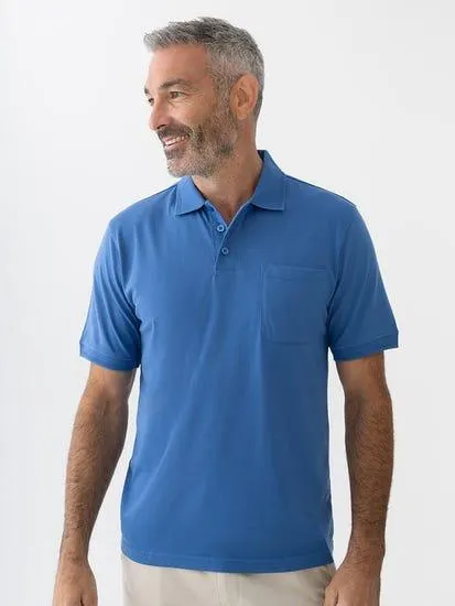 Lowes Plain Jersey Polo French Blue