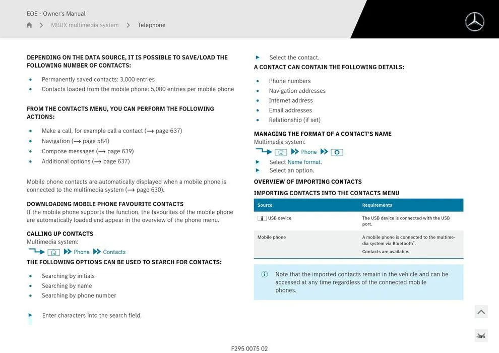 EQE Sedan - Catalogue valid from 11 September to 11 September 2025 - page 636
