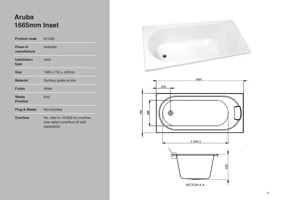 Raymor Brochure Baths 2025 - Catalogue valid from 24 December to 31 January 2025 - page 19
