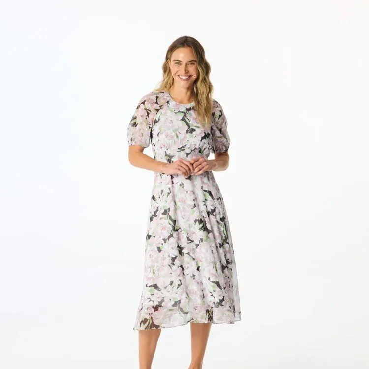 Khoko Smart Women's Serenity Yoryu Empire Midi Dress Pink