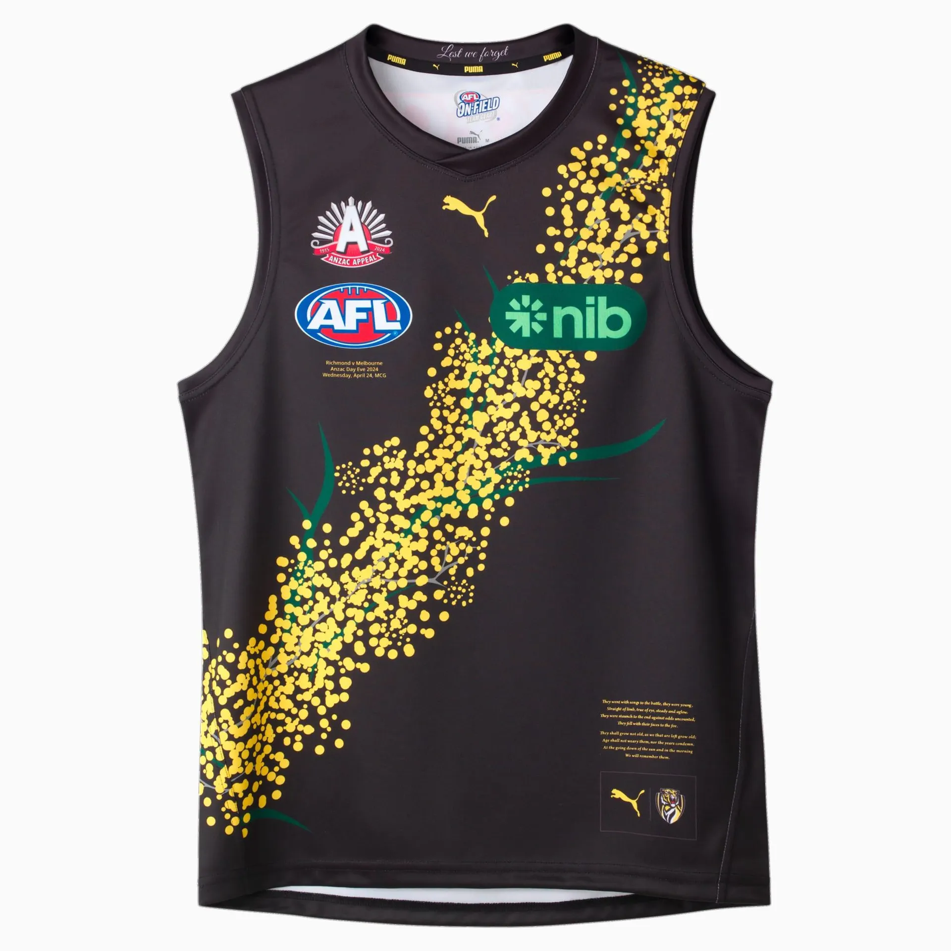 Richmond Football Club 2024 Men's Replica ANZAC Day Guernsey