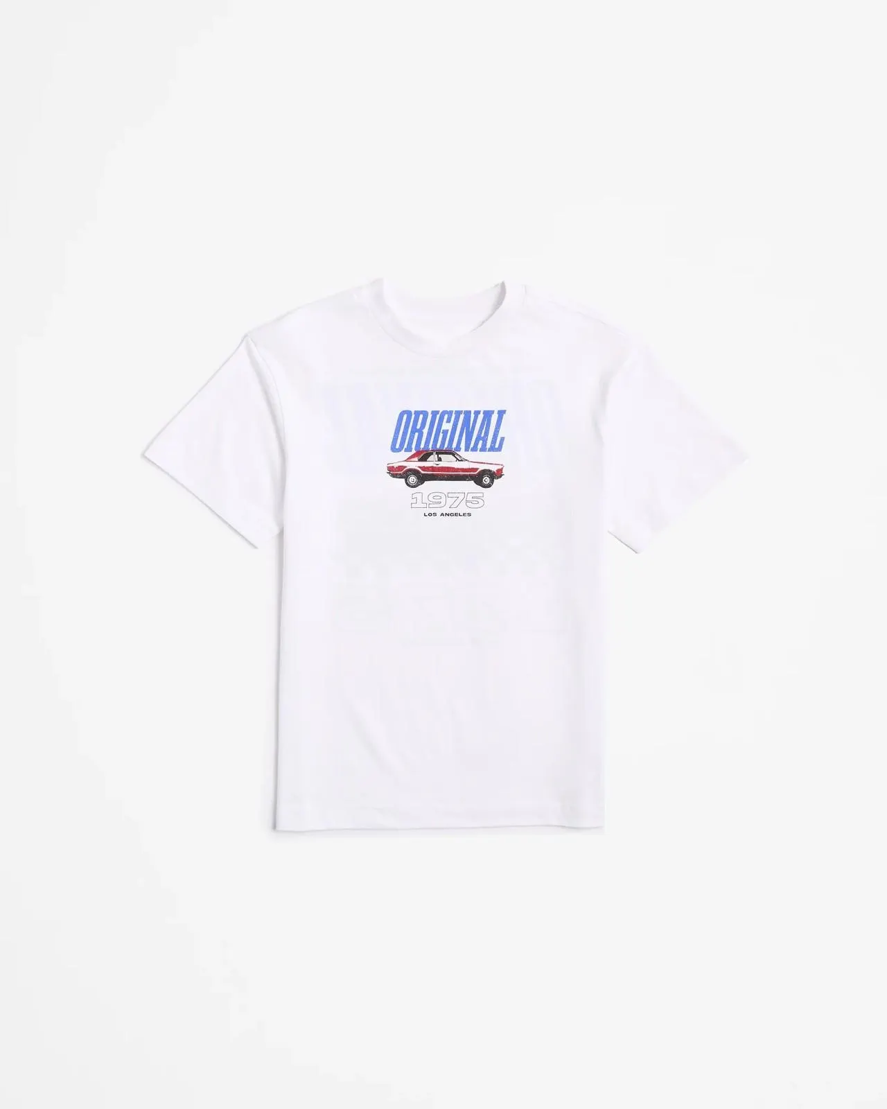 Australian Cotton Loose Fit Print T-shirt - White Car