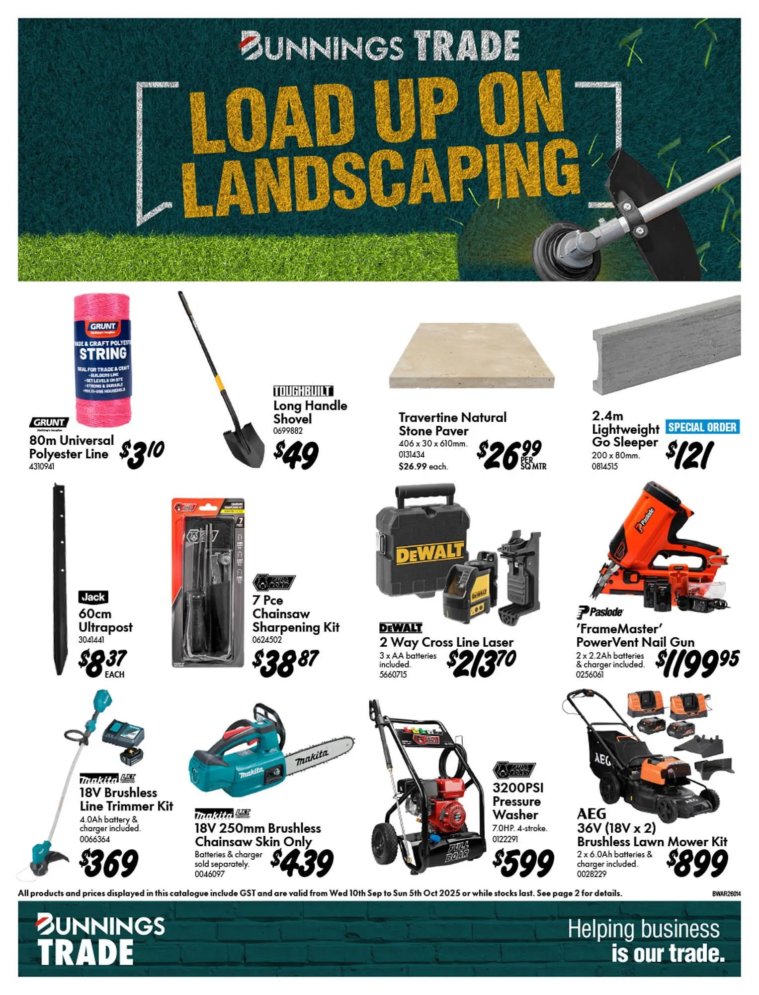 Bunnings catalogue - Catalogue valid from 10 September to 5 October 2025 - page 1