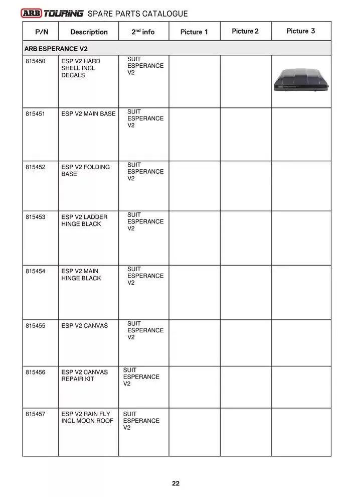 ARB Touring Spare Parts Catalogue - Catalogue valid from 14 March to 31 March 2025 - page 22
