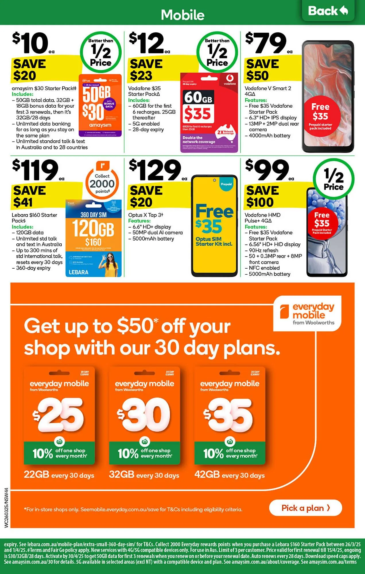 Woolworths catalogue - Catalogue valid from 26 March to 1 April 2025 - page 44