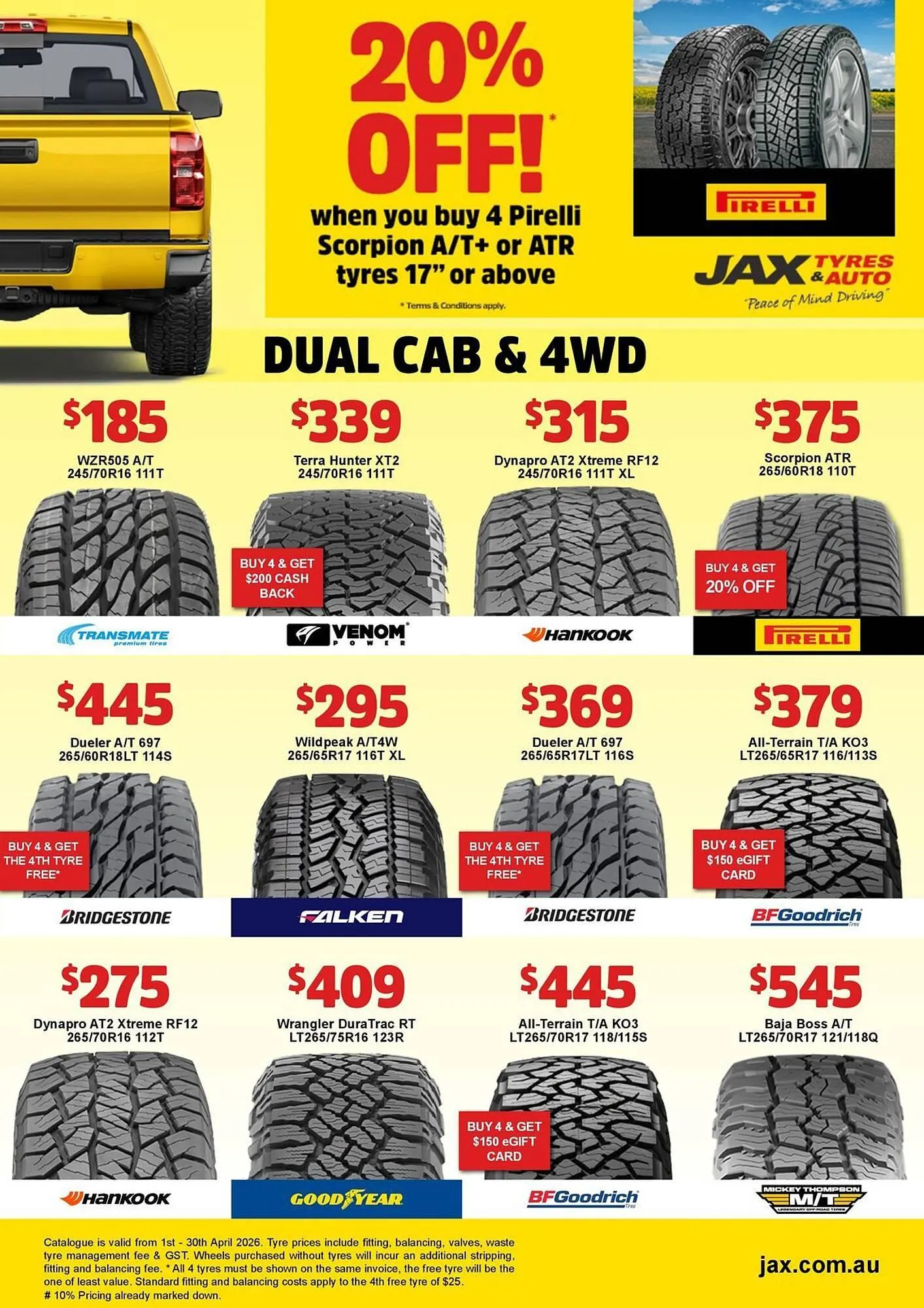 Jax Tyres catalogue - Catalogue valid from 2 April to 30 April 2026 - page 6