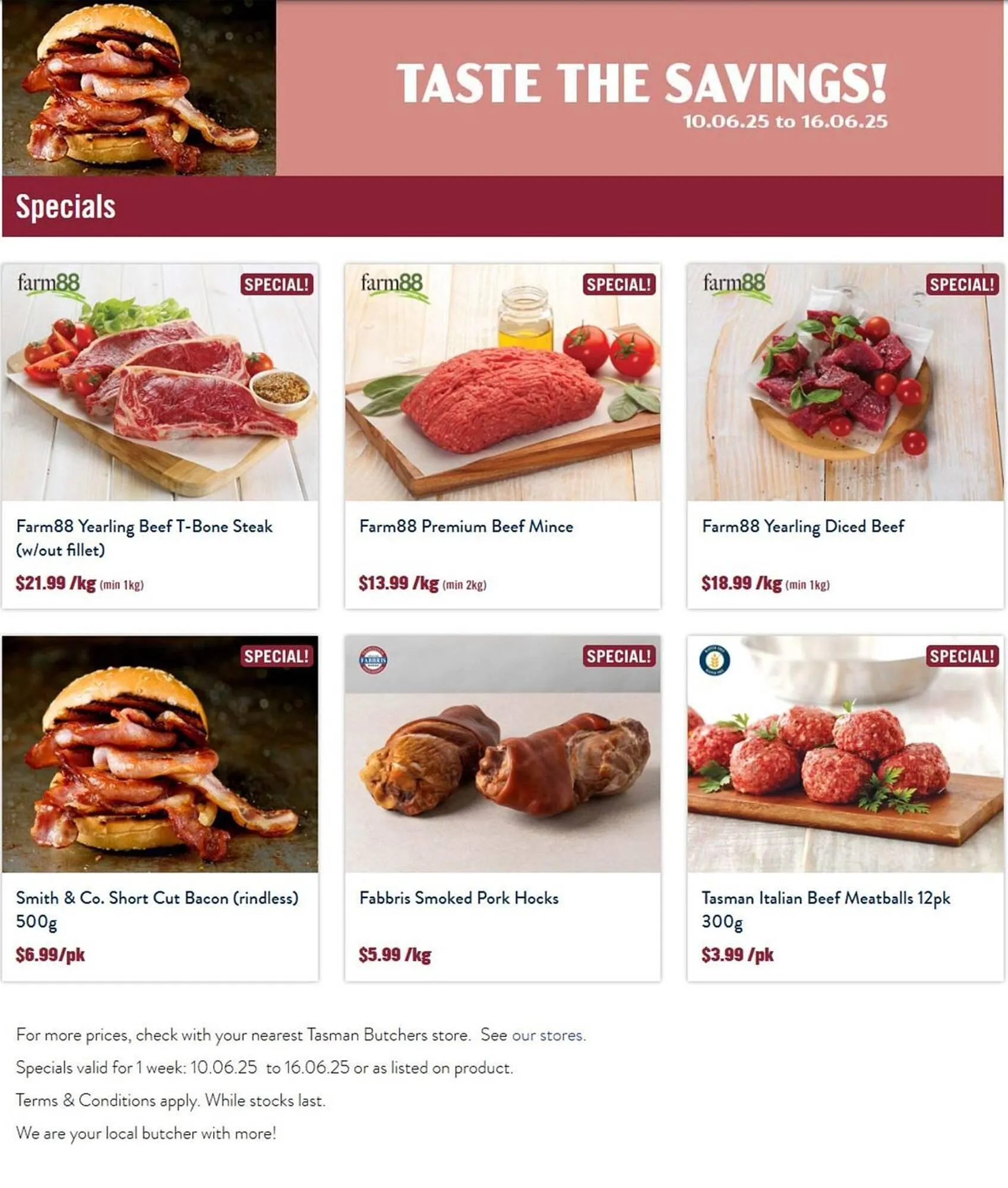 Tasman Butchers catalogue - Catalogue valid from 10 June to 16 June 2025 - page 1