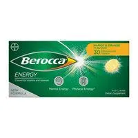 Berocca Energy Mango & Orange Effervescent Tablets 30