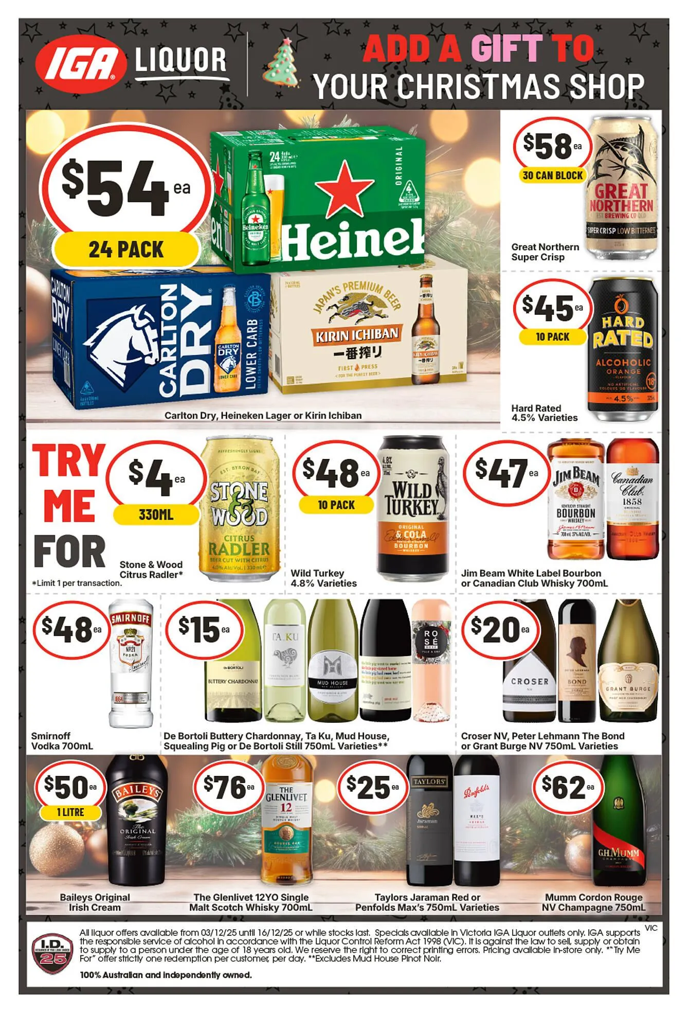 IGA Liquor catalogue - Catalogue valid from 3 December to 16 December 2025 - page 1