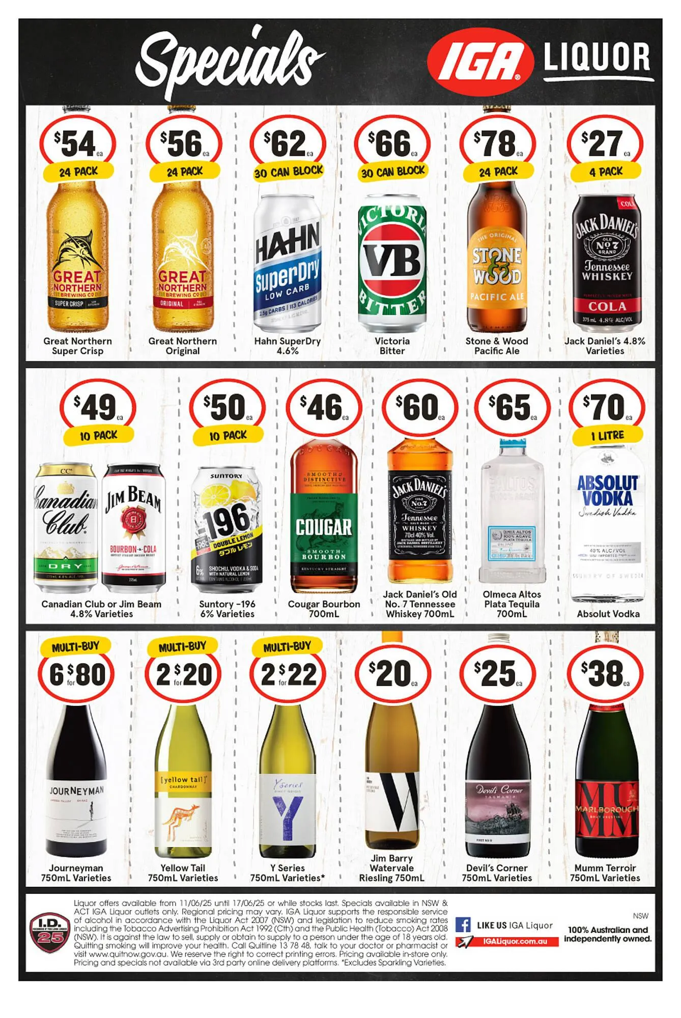 IGA Liquor catalogue - Catalogue valid from 11 June to 17 June 2025 - page 1