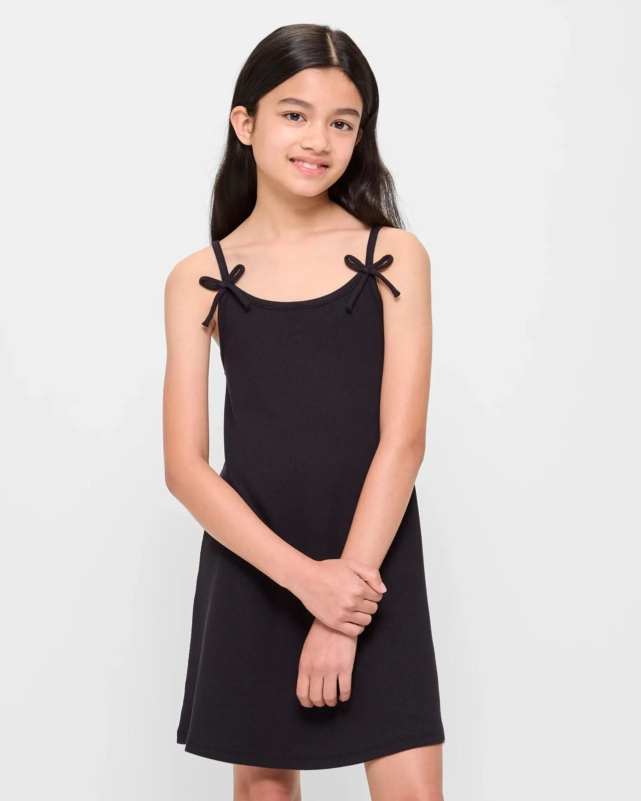 Rib Tank Dress with Bows