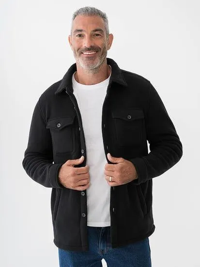 Fleece Shacket Black