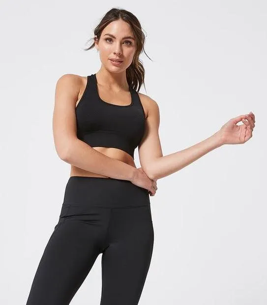 Harmony Repreve Low Impact Crop Top - Black