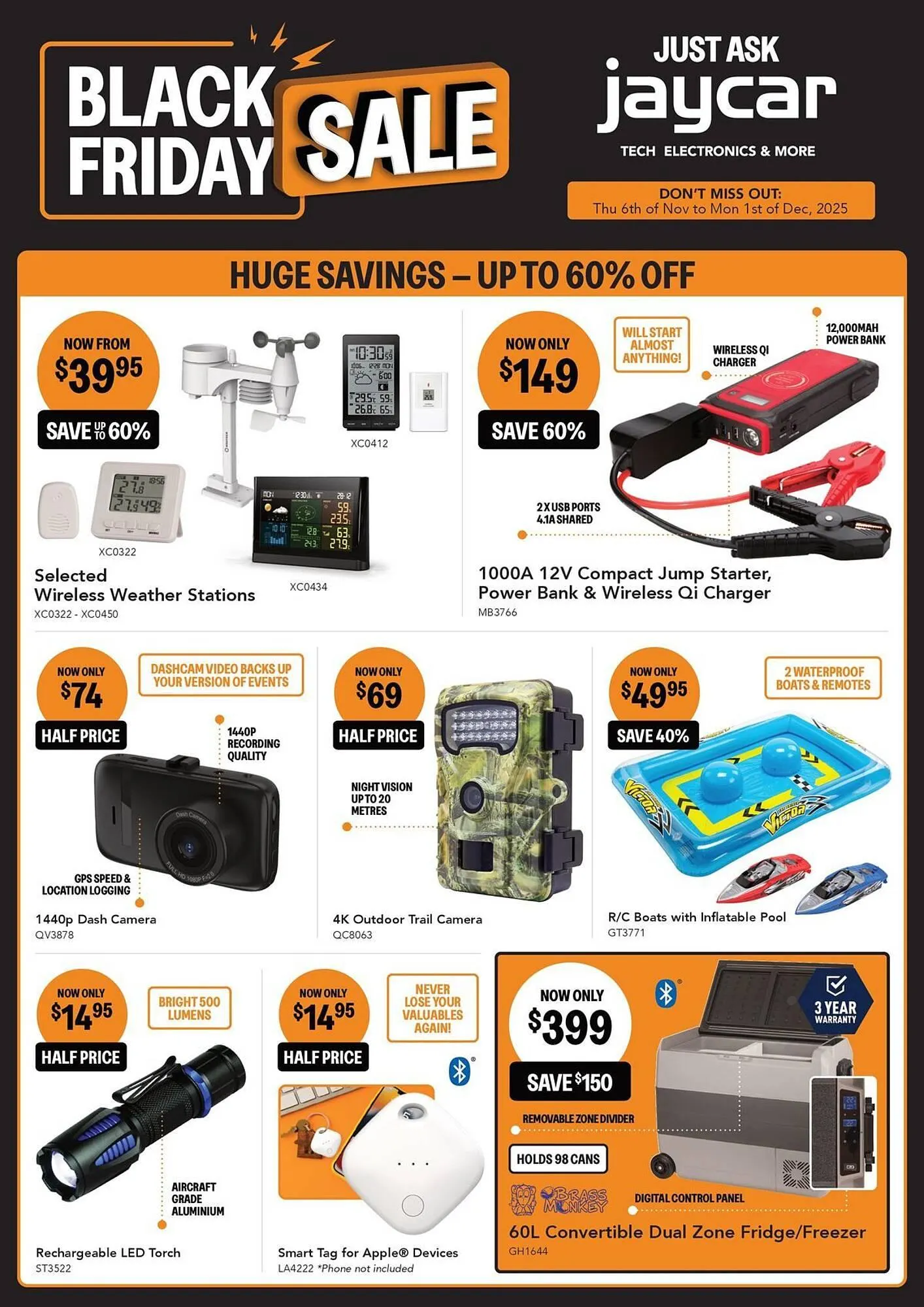 Jaycar Electronics catalogue - Catalogue valid from 6 November to 1 December 2025 - page 1