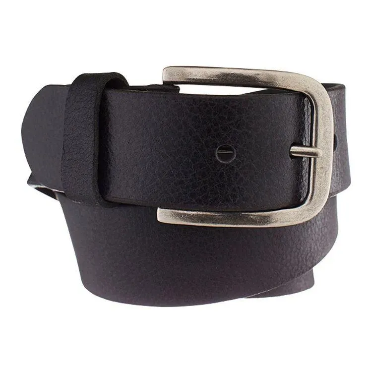 JC Lanyon Men's Genuine Leather 38 mm Jeans Belt Black