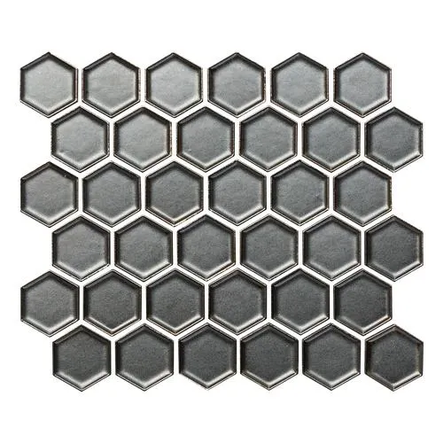 Art Hex Burnt Bronze Gloss Mosaic Tile