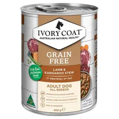 Ivory Coat Wet Dog Food Lamb And Kangaroo Stew