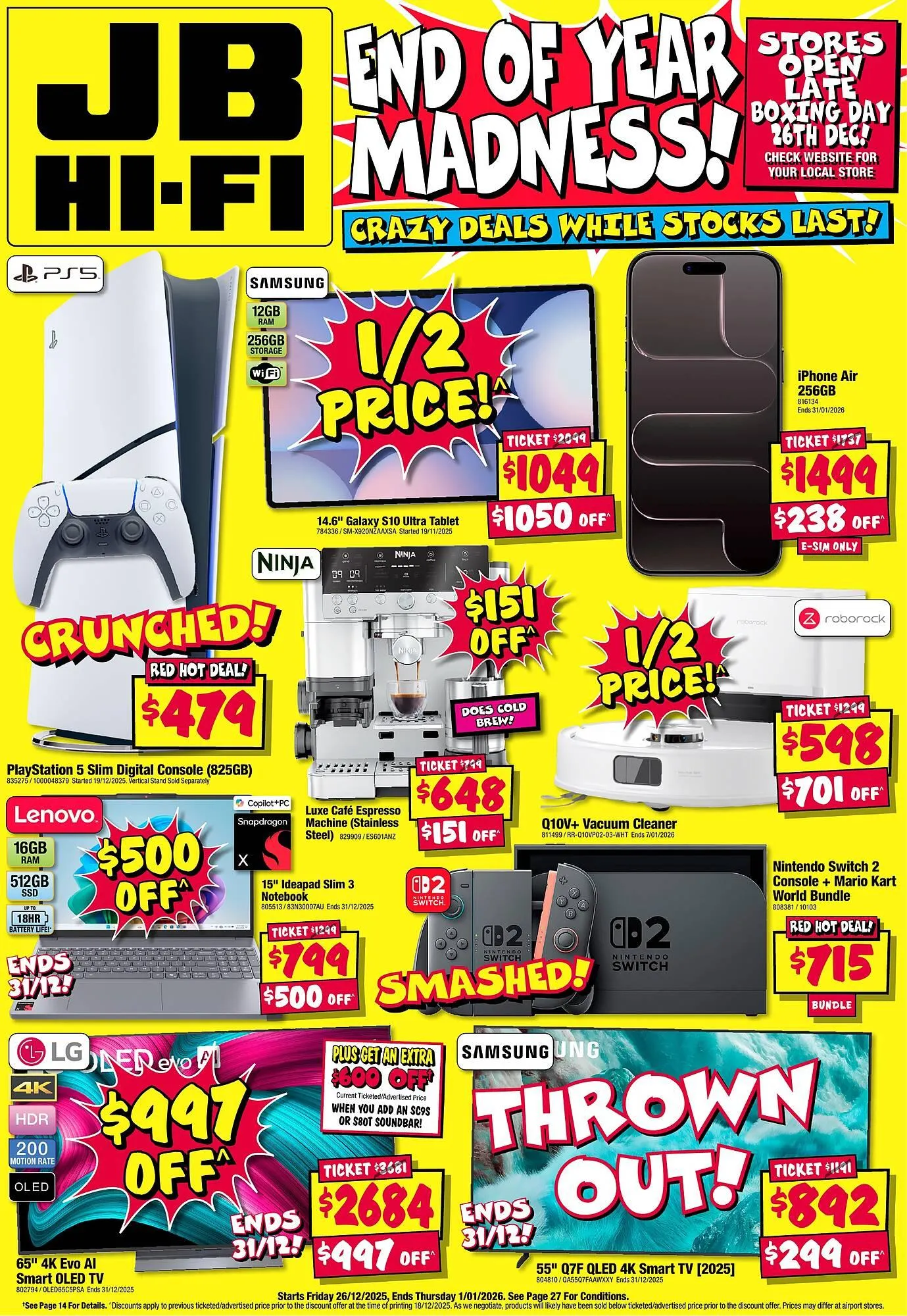 JB Hi-Fi catalogue - Catalogue valid from 26 December to 1 January 2026 - page 1