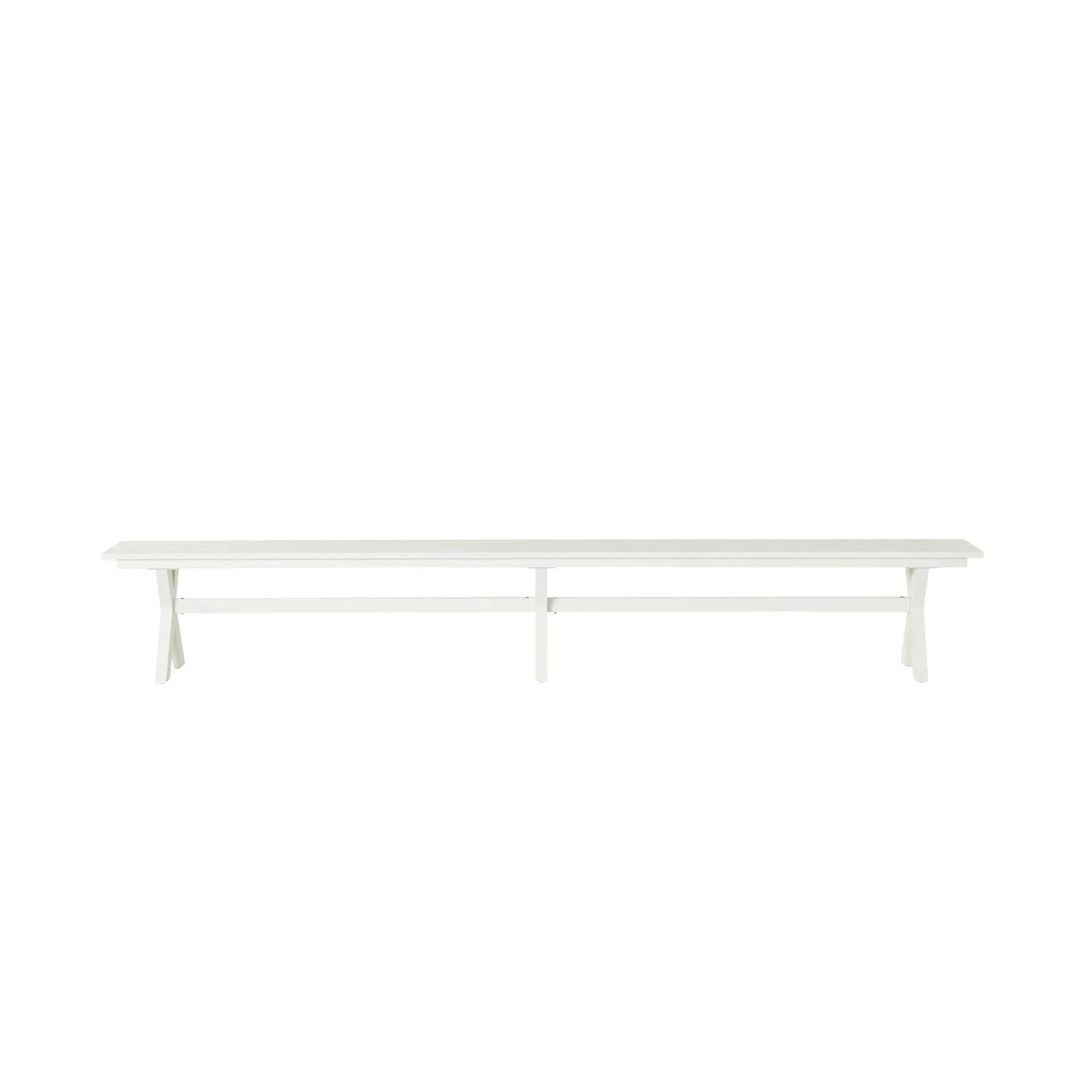 Blake Aluminium Dining Bench 300cm White
