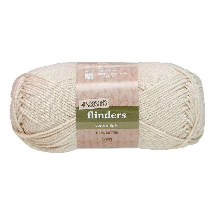 4 Seasons Flinders Cotton 8Ply Yarn 50 g Stone 50 g