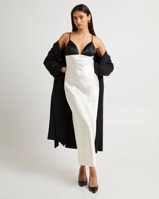 Camille Contrast Slip Dress