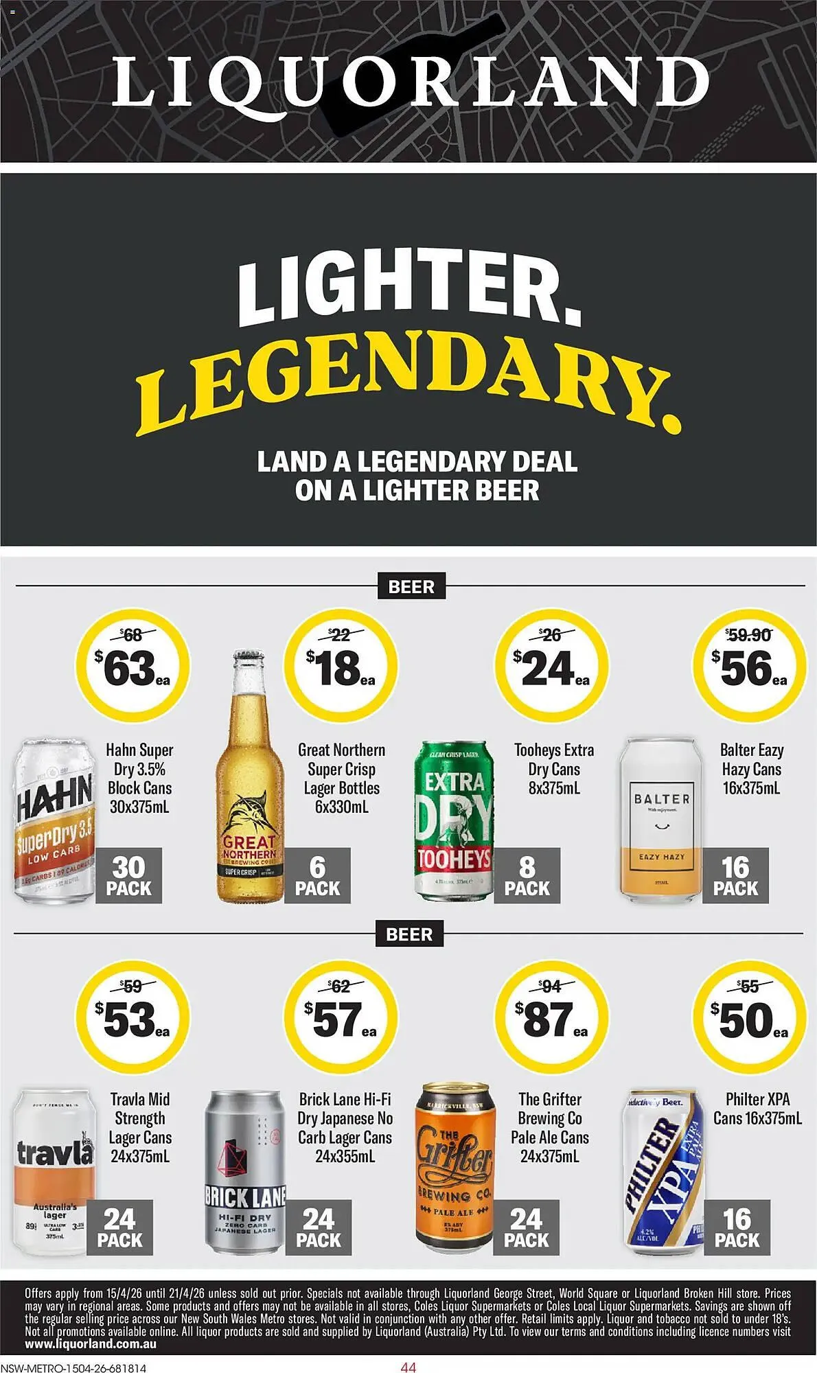 Liquorland catalogue - Catalogue valid from 15 April to 21 April 2026 - page 1