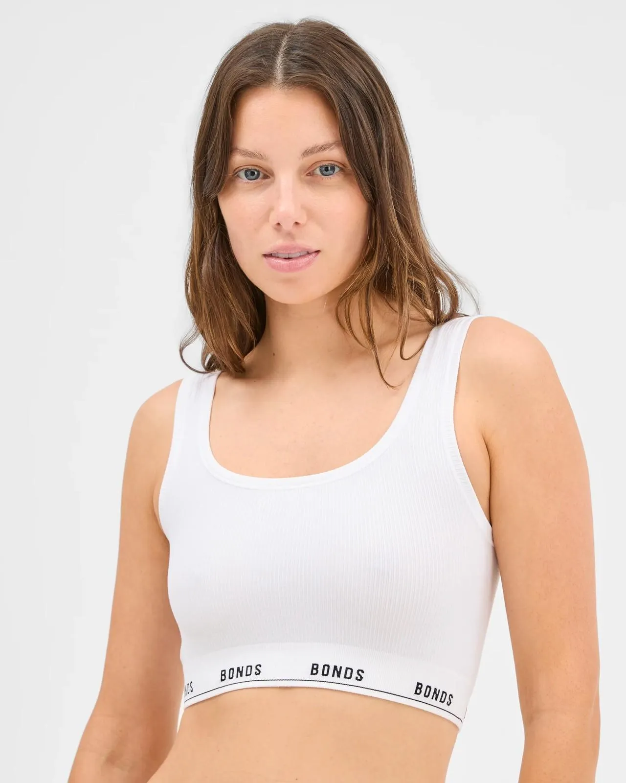 Women's Originals Bamboo Seamless Rib Crop Top - Bonds - White
