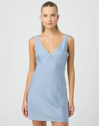 Cupro V Front Mini Dress