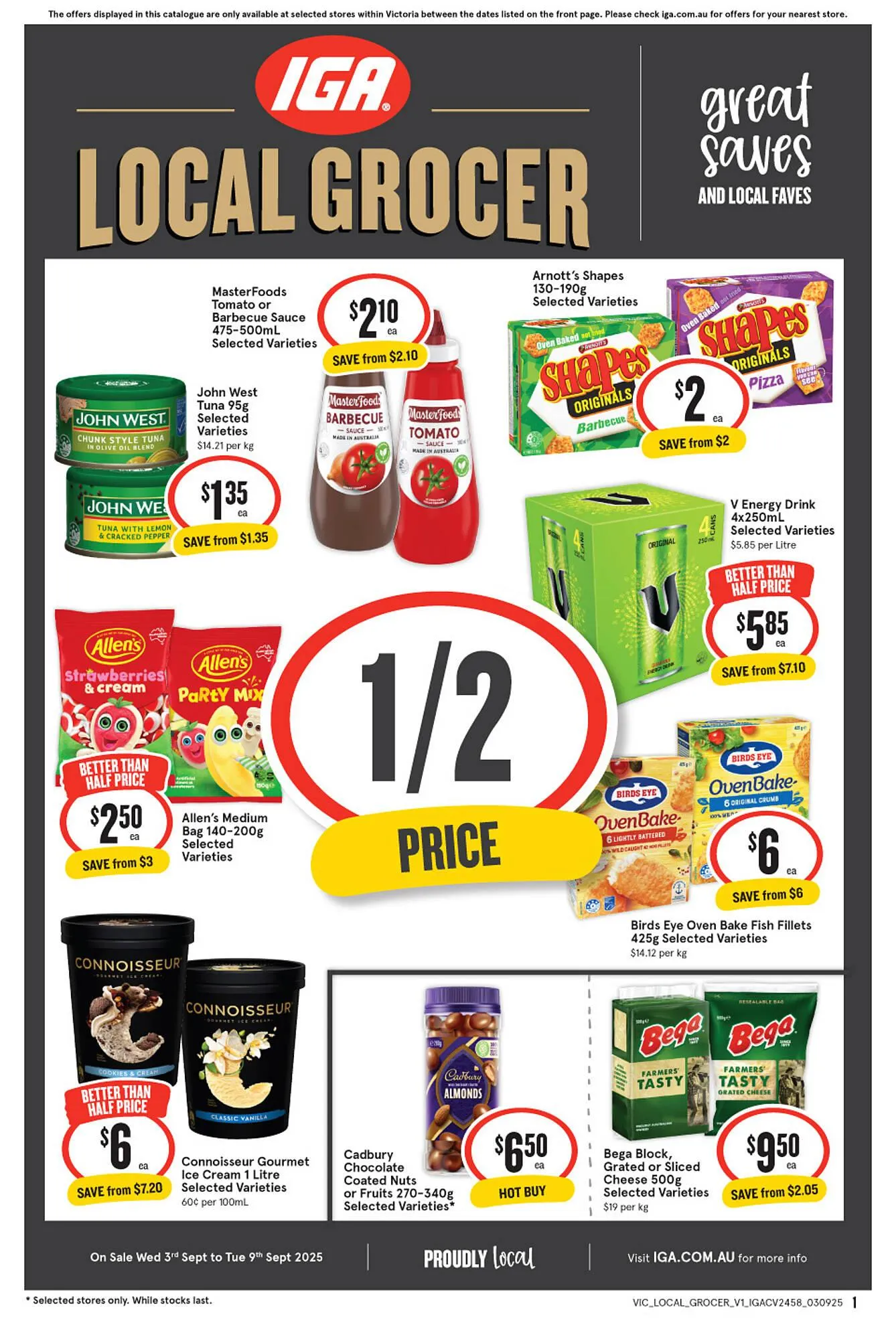 IGA catalogue - Catalogue valid from 3 September to 9 September 2025 - page 1