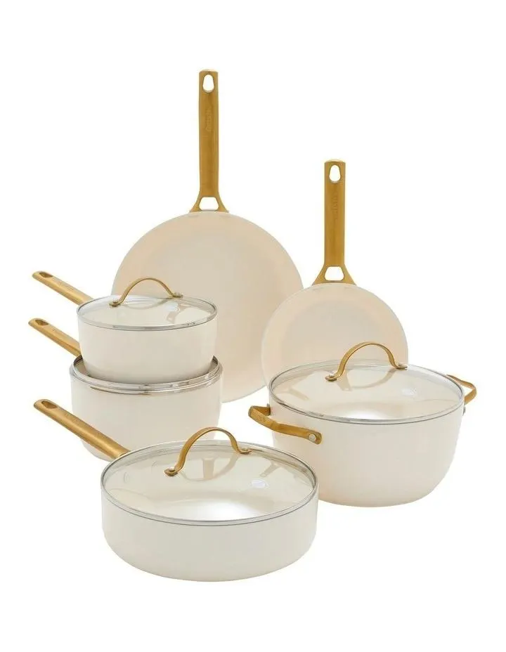 Padova 6 Piece Cookware Set in Cream White
