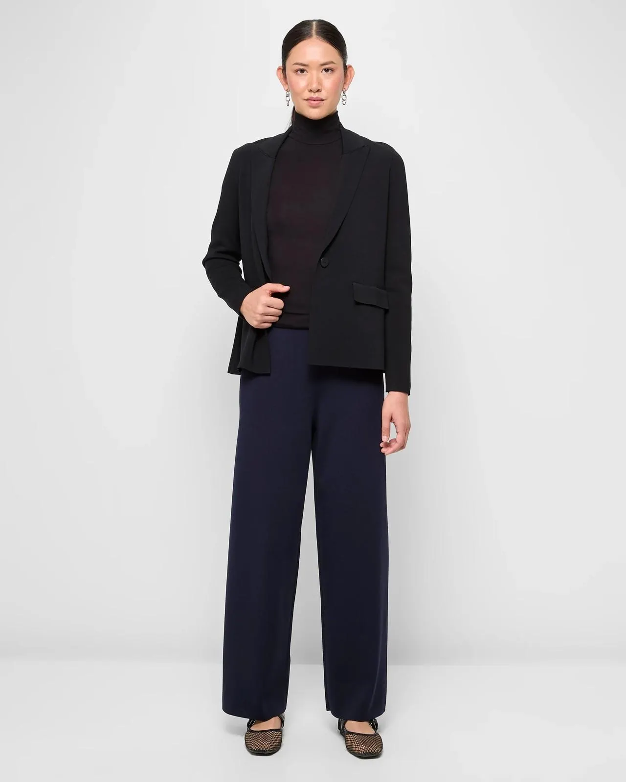 Crepe Knit Pants - Preview - Midnight