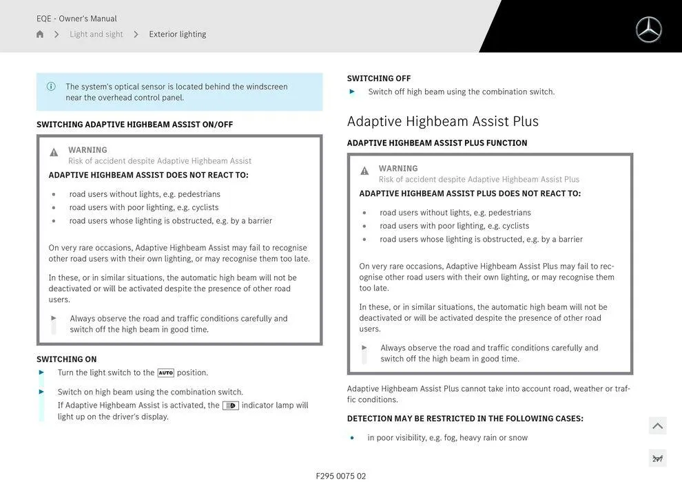 EQE Sedan - Catalogue valid from 11 September to 11 September 2025 - page 277
